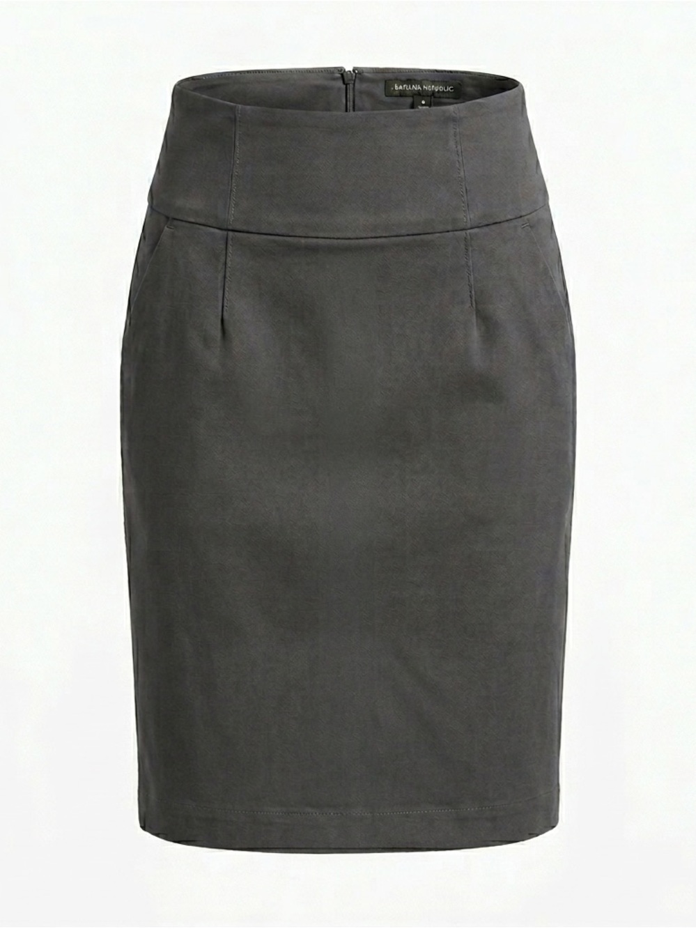 Banana Republic Dark Gray Office Siren Stretch Pull On Chic Pencil Skirt Size 0